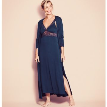 Viscose Morgenmantel AMOURETTE DUNKELBLAU von Triumph