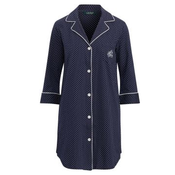 Sleepshirt NAVY DOTS dunkelblau von Ralph Lauren Sleepwear