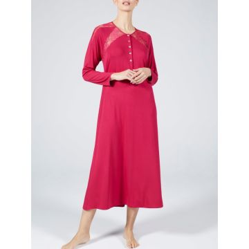 Modal Nachtkleid lang LAMPONE himbeer-rot von Verdiani