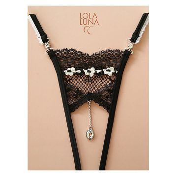 Lola Luna Ouvert String MARGOT OPEN schwarz-weiß