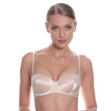 Satin Balconette Push-Up BH gold-creme von Prelude Milano