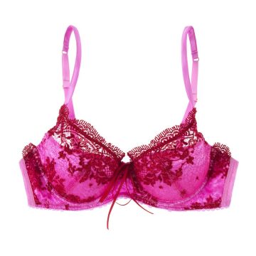 Seide Schalen- BH CINAMON SUGAR pink-rot Mimi Holliday
