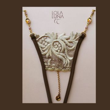 Neues Design SAHARA OPEN Ouvert- String sand-schoko Lola Luna