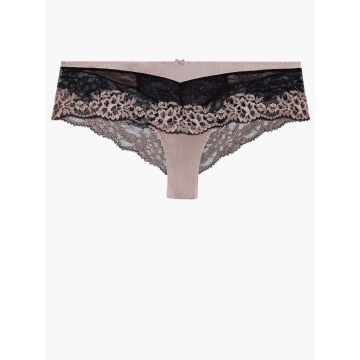 Seide Culotte St. Tropez FEMME GLAMOUR altrosa-schwarz von Aubade