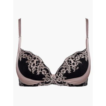 Seide Push-Up BH FEMME GLAMOUR altrosa-schwarz von Aubade