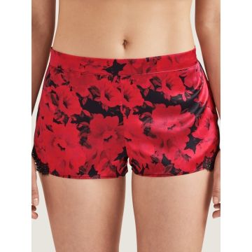 100% Seide Shorts TOI MON AMOUR rot-schwarz von Aubade