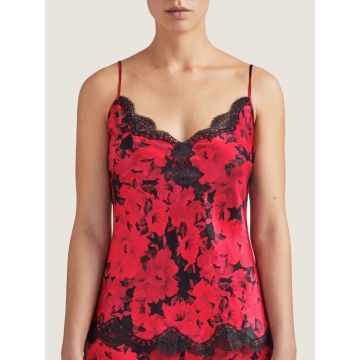 100% Seide Top TOI MON AMOUR rot-schwarz von Aubade