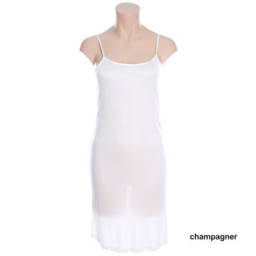 100% Seide Unterkleid Seidenjersey ADELAIDE champagner-weiß von Nightdreams