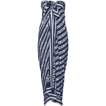 Pareo Strandtuch SEXY BADASS blau-weiss von Marlies Dekkers