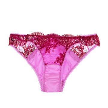 Seide Slip Sexy Knicker CINAMON SUGAR pink-rot Mimi Holliday