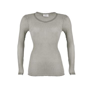Wolle-Seide Langarm Shirt BREEZE M/L gerippt von Madiva Ecofuture®