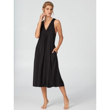 Strandkleid lang APRIL BLOOMS schwarz von Donna Karan Sleepwear