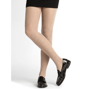 Ripp-Strumpfhose CASHMERE SILK mit Baumwolle von Bleuforêt
