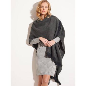 Cape / Stola KUSCHEL VISCOSE dunkelgrau von Chiara Fiorini