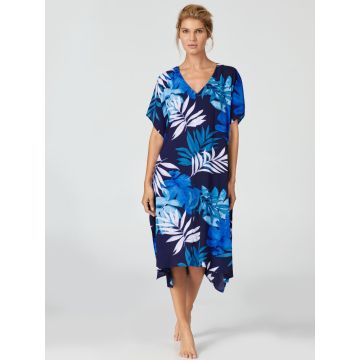 Viscose Kaftan ESCAPE blau von Donna Karan Sleepwear