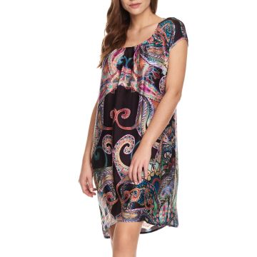 Viscose Dress ORNELLA aubergine-bunt von Gattina