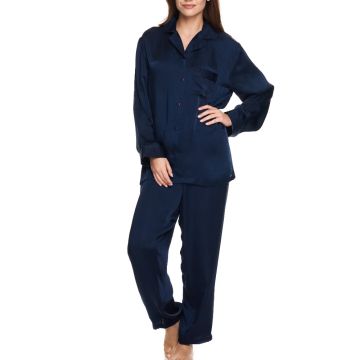 Viscose Schlafanzug LUNA mitternachtsblau von Gattina