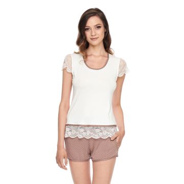 Viscose Sommerpyjama HEDDA mit Spitze von Gattina