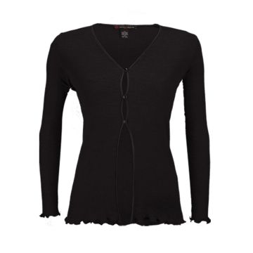 Merinowolle-Seide CARDIGAN gerippt von Artimaglia