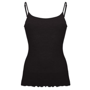 Merinowolle-Seide SPAGHETTI-TOP gerippt von Artimaglia